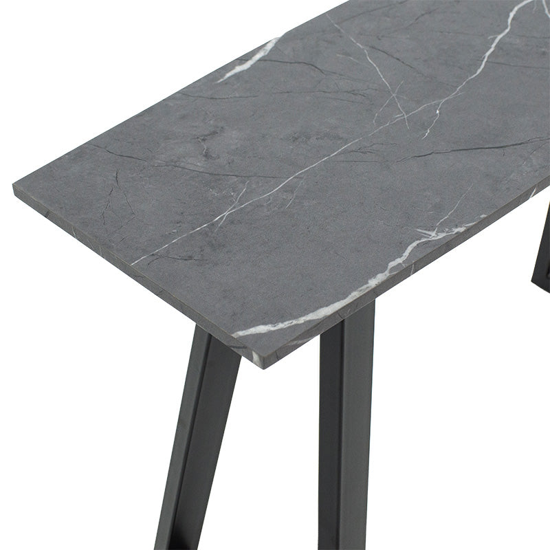 Console Rouse pakoworld MDF black marble- metal black leg 120x40x78cm