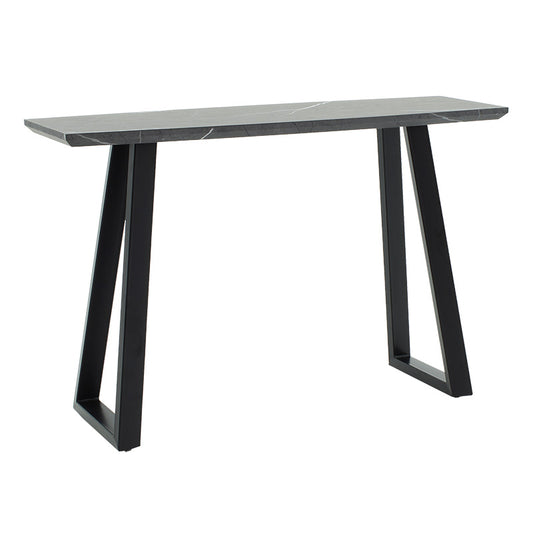 Console Rouse pakoworld MDF black marble- metal black leg 120x40x78cm