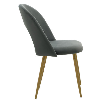 Chair Jonah velvet dark greynatural legs