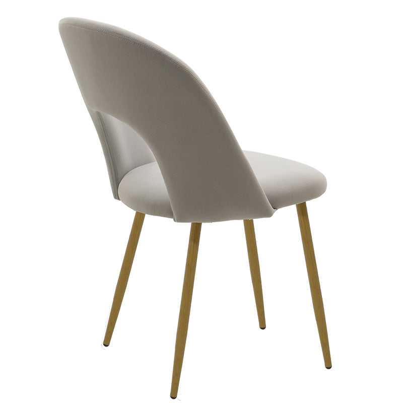 Chair Jonah pakoworld velvet grey-natural legs