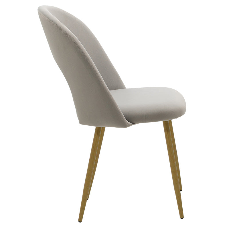 Chair Jonah pakoworld velvet grey-natural legs