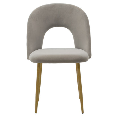 Chair Jonah pakoworld velvet grey-natural legs