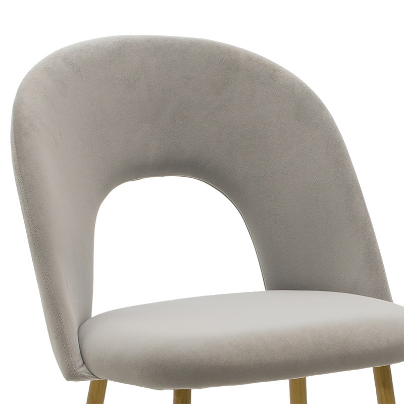 Chair Jonah pakoworld velvet grey-natural legs