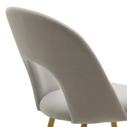 Chair Jonah pakoworld velvet grey-natural legs