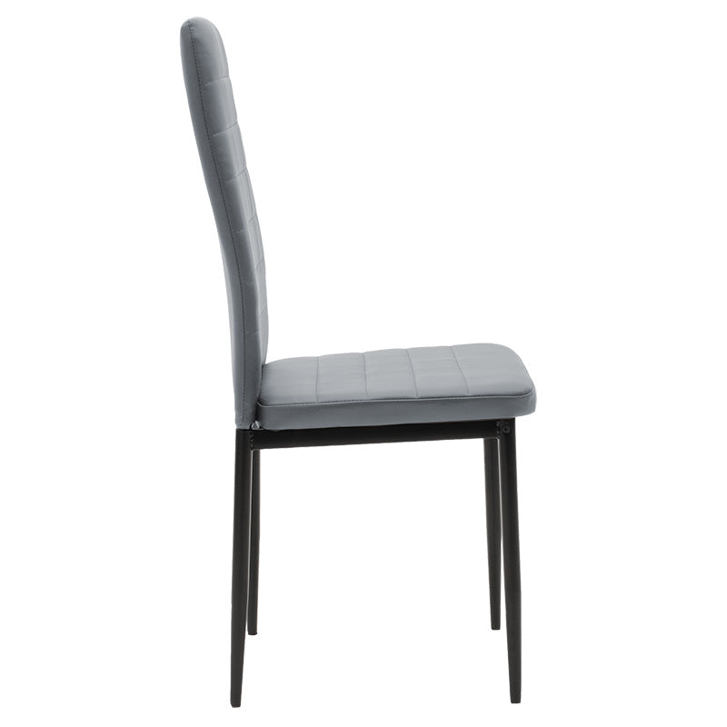 Chair Parker pakoworld PU grey-black leg