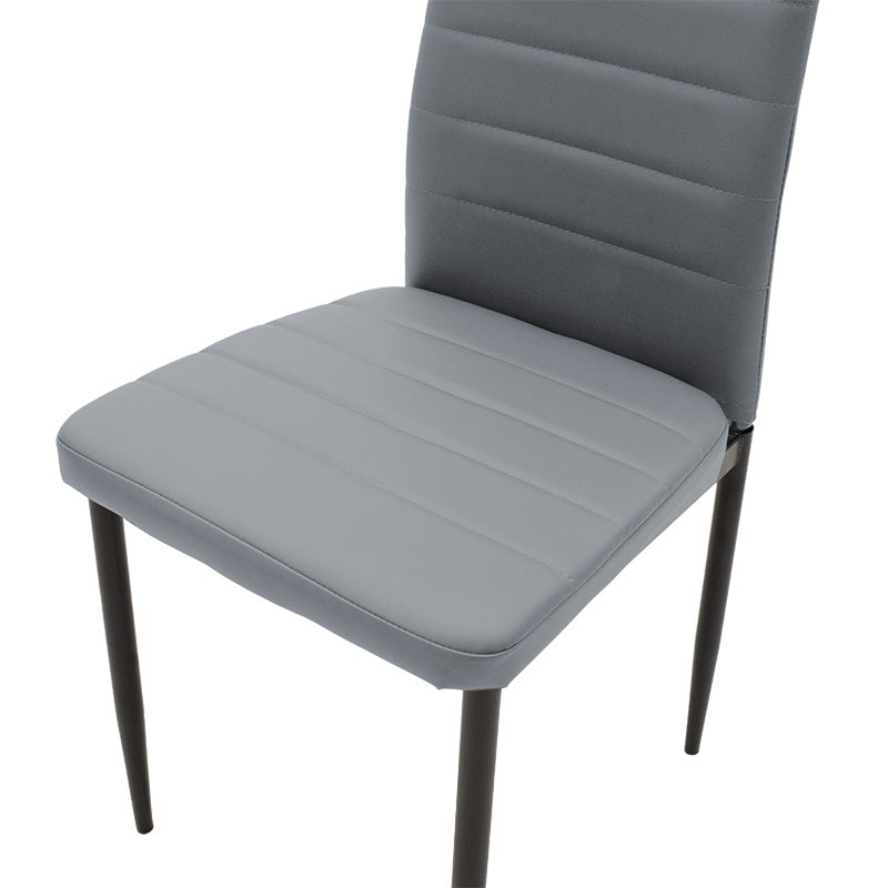 Chair Parker pakoworld PU grey-black leg