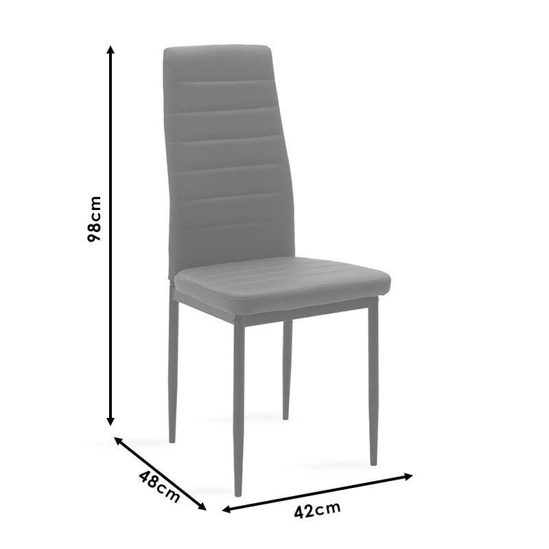 Chair Parker pakoworld PU grey-black leg