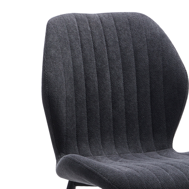 Chair Fersity pakoworld dark grey fabric-black metal leg 48x56.5x85.5cm