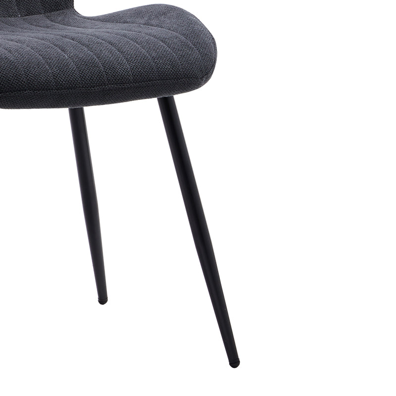 Chair Fersity pakoworld dark grey fabric-black metal leg 48x56.5x85.5cm