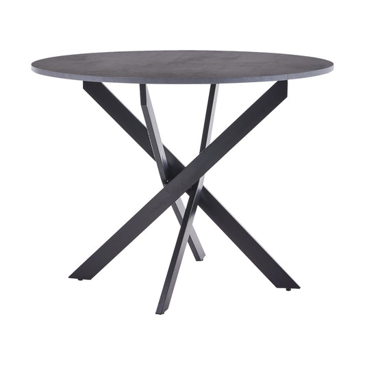 Dining table Dammero pakoworld melamine dark grey-black D100x75cm