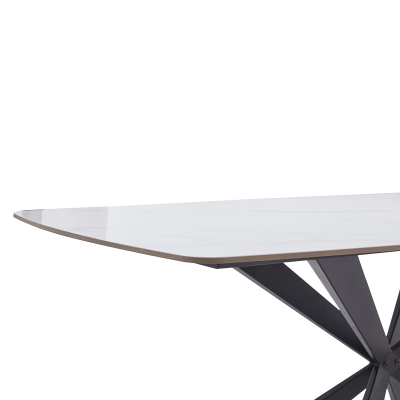 Viano table pakoworld sintered stone light gray-black 180x85x76cm