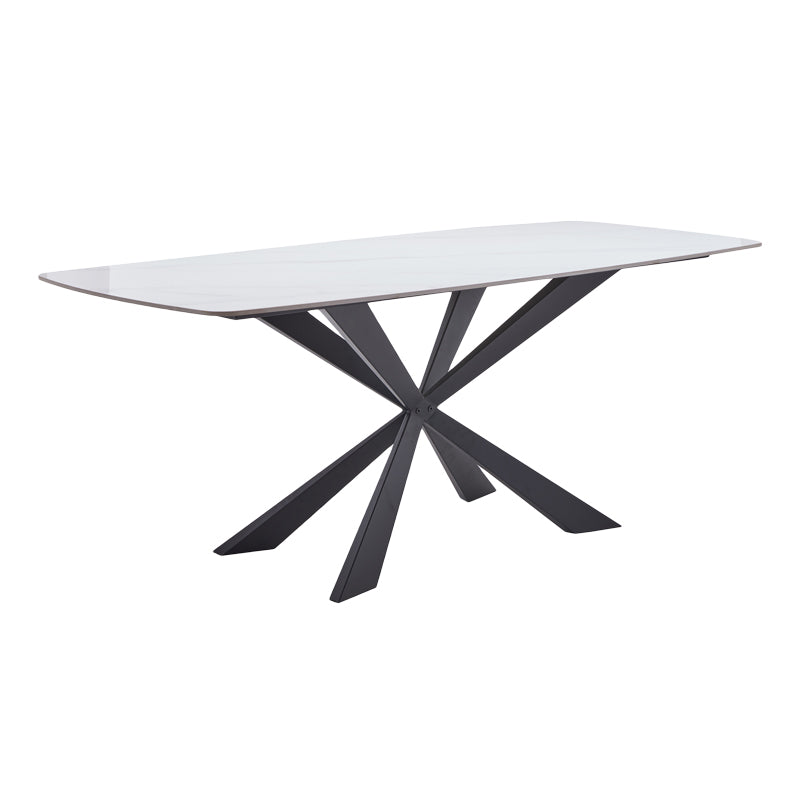 Viano table pakoworld sintered stone light gray-black 180x85x76cm