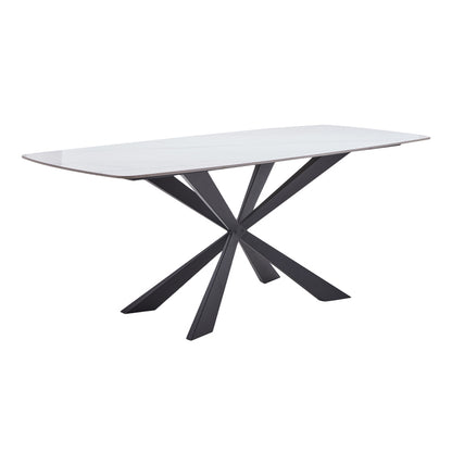 Viano table pakoworld sintered stone light gray-black 180x85x76cm