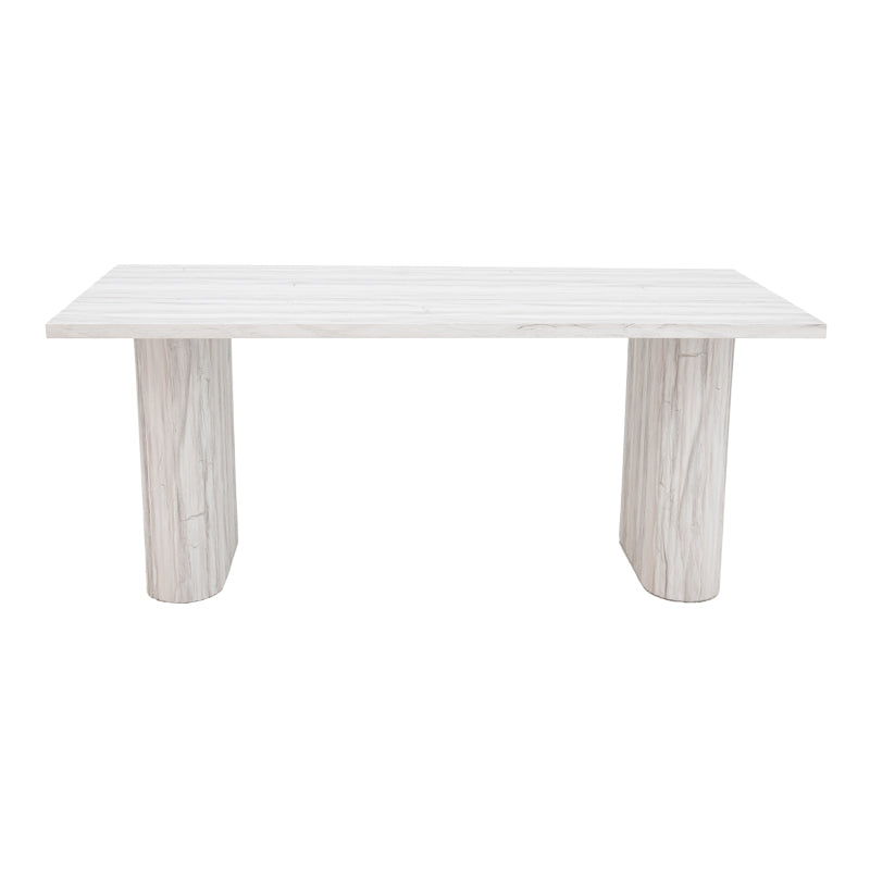Table Loozir pakoworld mdf in white marble color 180x90x75cm
