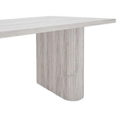 Table Loozir pakoworld mdf in white marble color 180x90x75cm