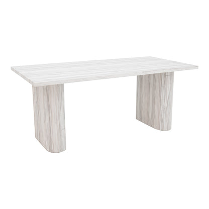 Table Loozir pakoworld mdf in white marble color 180x90x75cm