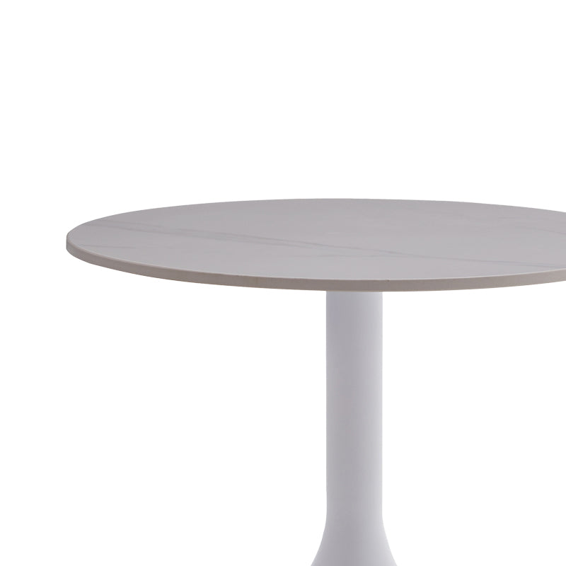 Coffee table Fabron Inart white sintered stone D50x52cm