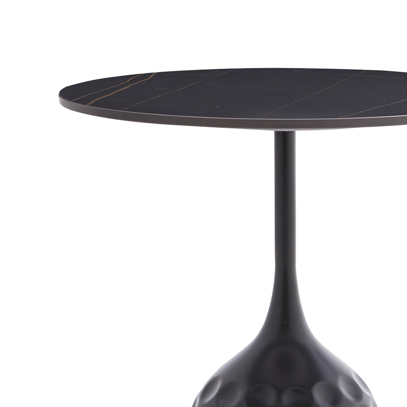 Coffee table Kousien Inart black sintered stone D50x60cm