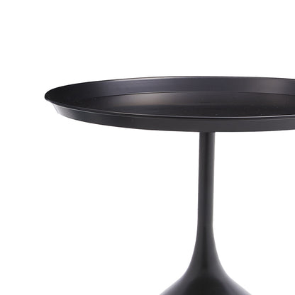 Coffee table Agrile Inart black metal D50x60cm