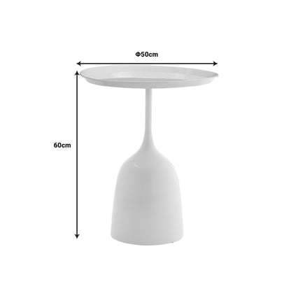 Coffee table Agrile Inart black metal D50x60cm