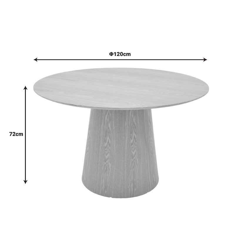 Table Kayano pakoworld walnut mdf D120x72cm