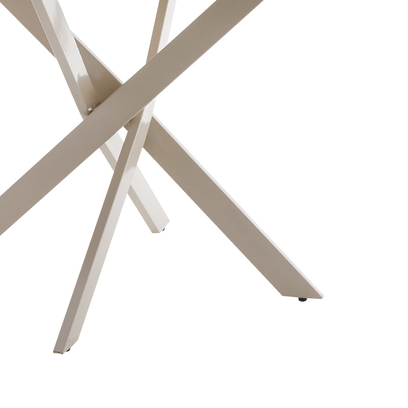 Table Dammero pakoworld cream - cream metal D100x75cm