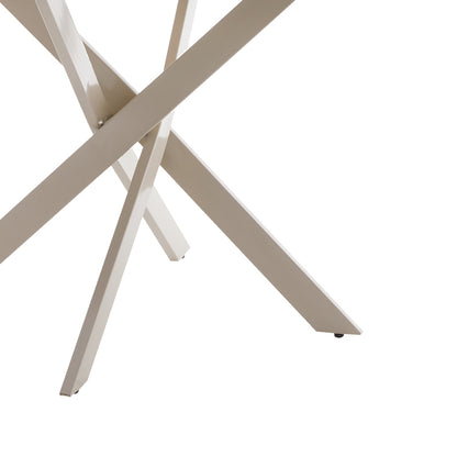 Table Dammero pakoworld cream - cream metal D100x75cm