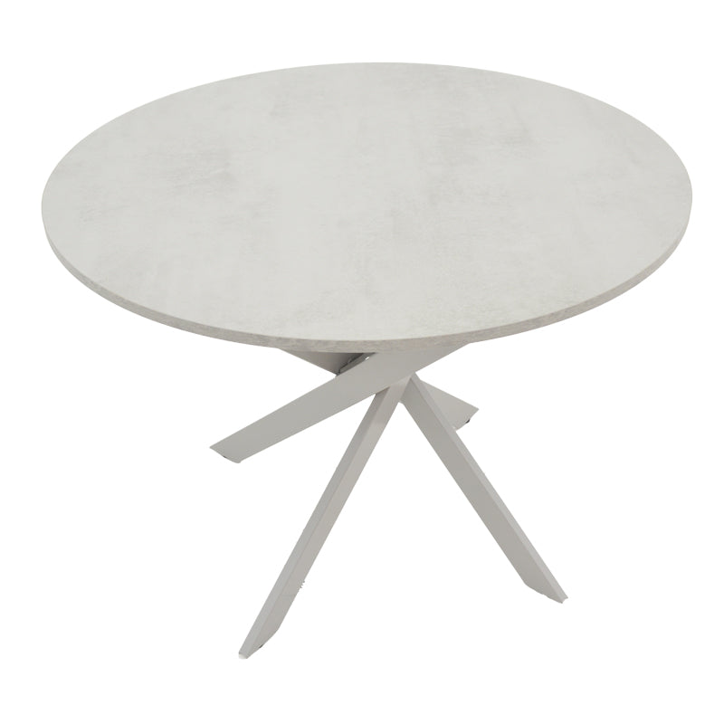 Table Dammero pakoworld grey mdf and grey metal leg D100x75cm