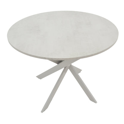 Table Dammero pakoworld grey mdf and grey metal leg D100x75cm