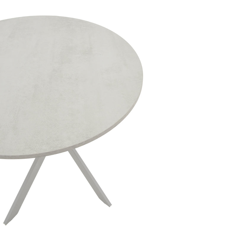 Table Dammero pakoworld grey mdf and grey metal leg D100x75cm