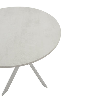 Table Dammero pakoworld grey mdf and grey metal leg D100x75cm