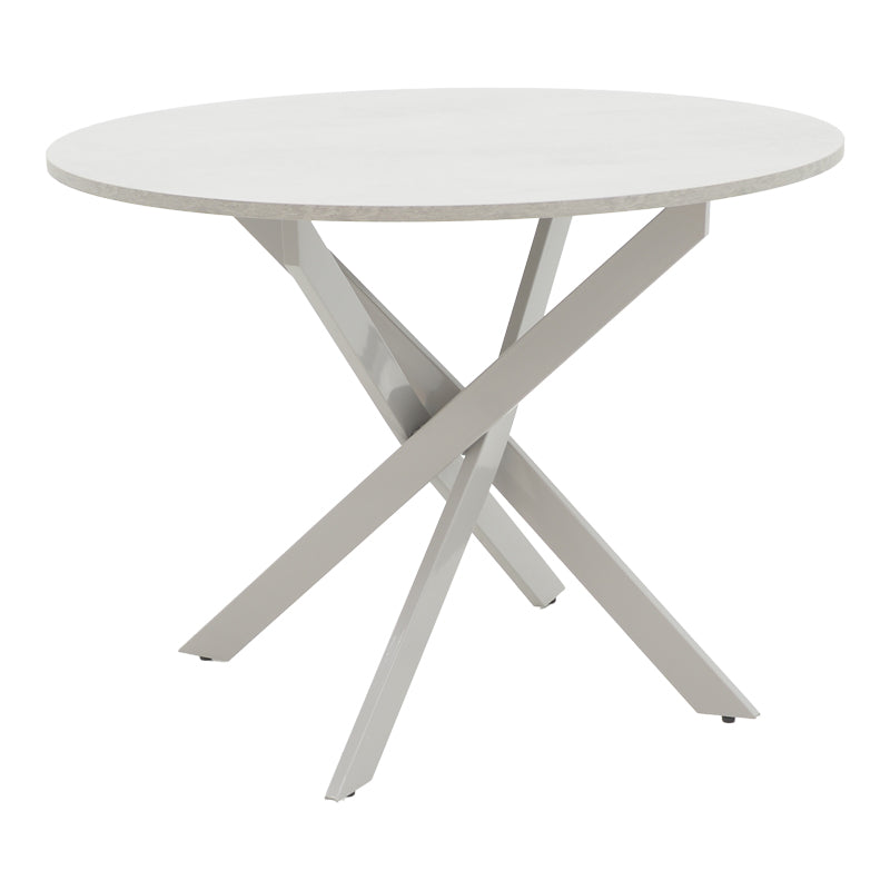 Table Dammero pakoworld grey mdf and grey metal leg D100x75cm