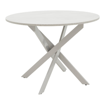 Table Dammero pakoworld grey mdf and grey metal leg D100x75cm