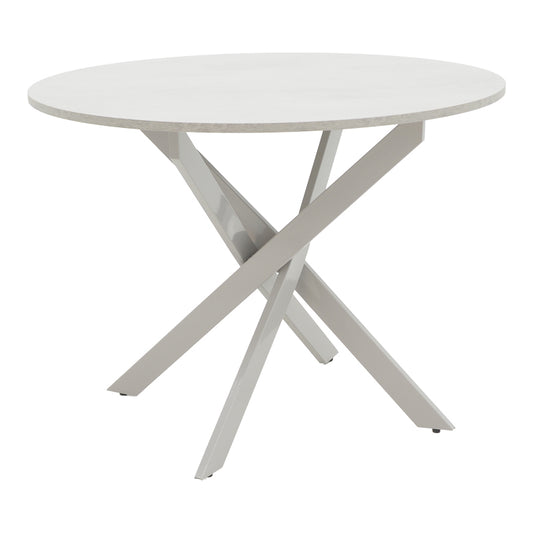 Table Dammero pakoworld grey mdf and grey metal leg D100x75cm