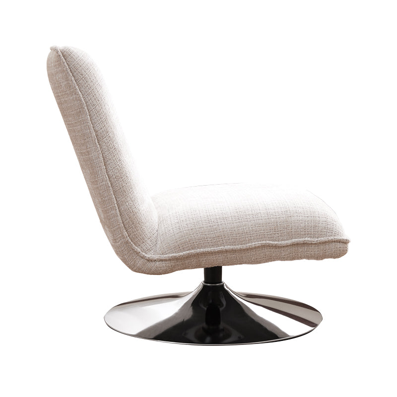 Chair Remona pakoworld cream fabric-chrome legs 63x80x80εκ