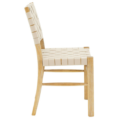 Brane pakoworld chair wood sonoma antique-seat pu white