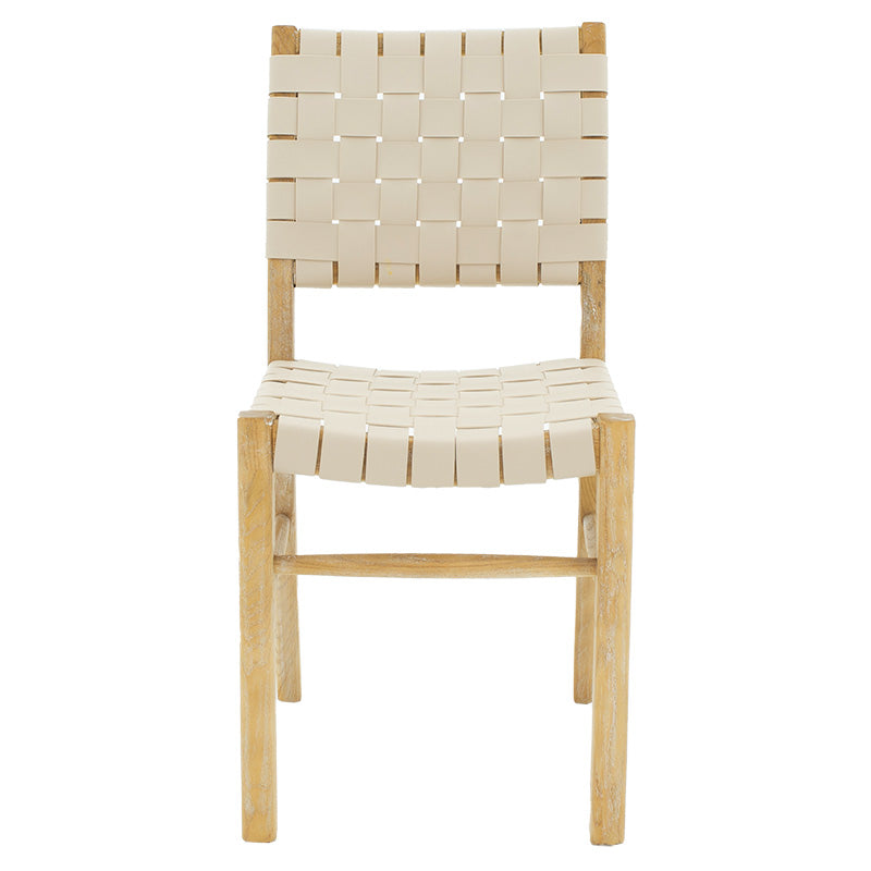 Brane pakoworld chair wood sonoma antique-seat pu white