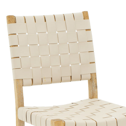 Brane pakoworld chair wood sonoma antique-seat pu white