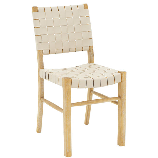 Brane pakoworld chair wood sonoma antique-seat pu white