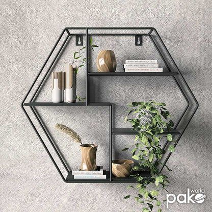 Wall shelf Matisse pakoworld metal black 50x10x44cm