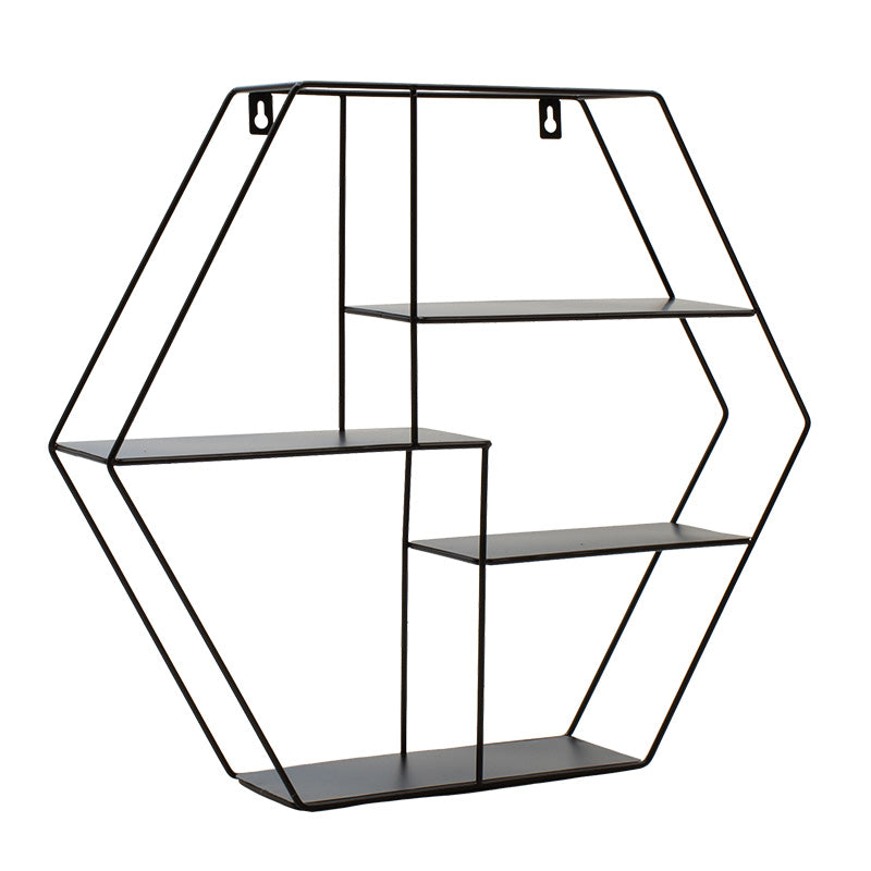 Wall shelf Matisse pakoworld metal black 50x10x44cm