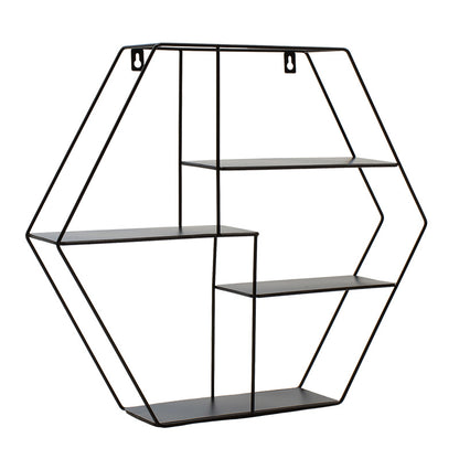 Wall shelf Matisse pakoworld metal black 50x10x44cm