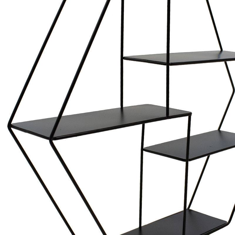 Wall shelf Matisse pakoworld metal black 50x10x44cm