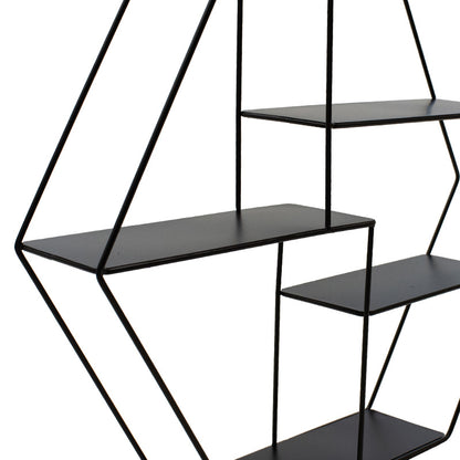 Wall shelf Matisse pakoworld metal black 50x10x44cm