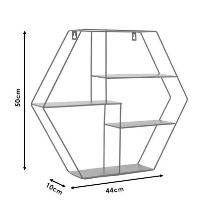 Wall shelf Matisse pakoworld metal black 50x10x44cm