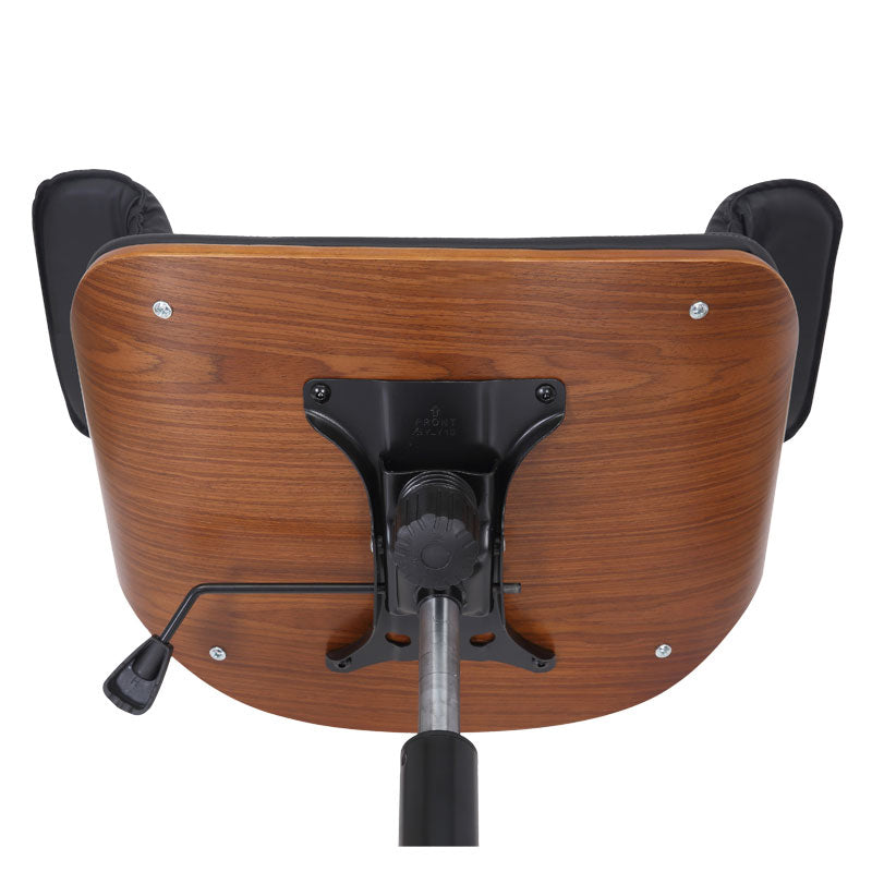 Manager office chair Hermanos pakoworld with black pu - walnut wood