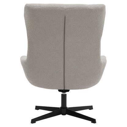 Armchair Anesis pakoworld teddy fabric beige 80x82x103cm