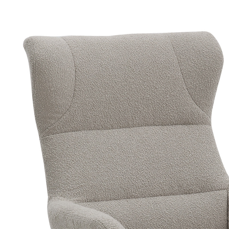 Armchair Anesis pakoworld teddy fabric beige 80x82x103cm