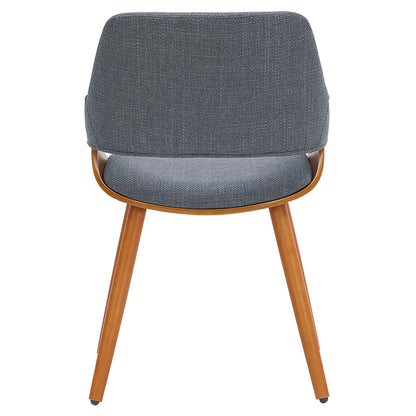 Armchair Allegra pakoworld gray fabric-walnut legs