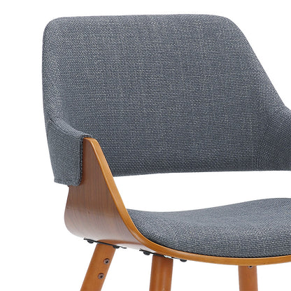 Armchair Allegra pakoworld gray fabric-walnut legs